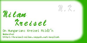 milan kreisel business card
